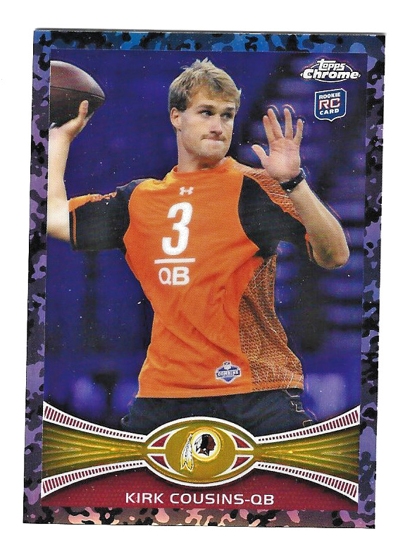 2012 Topps Chrome - Kirk Cousins - RC Camo Refractor #/499