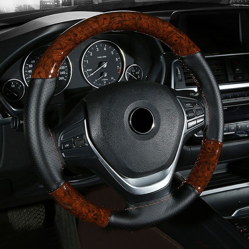 1X Peach Wood Car Steering Wheel Cover With Thread And Needle Tool Set 37-38cm - Picture 7 of 10