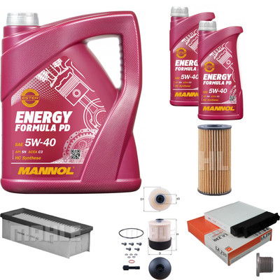 MAHLE Inspektionspaket 7 L MANNOL Formula 5W-40 für Dacia Logan Express 1.5 dCi