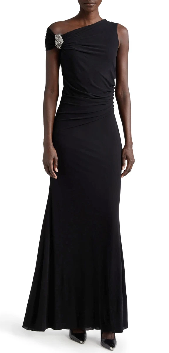 green emerald velvet dress c2009 Black Silk Alexander McQueen Plunge Dress – Shrimpton Couture main image 1