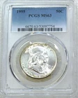 1955 P Franklin Half Dollar PCGS MS63 95% FBL Just Graded New Holder #M321A