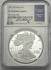 2011 W $1 American Silver Eagle Proof NGC PF70 Ultra Cameo Edmund Moy signed