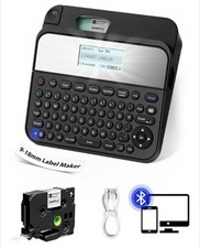 Label Maker 3/4 Inch, Label Maker Machine with-Tape 18mm, D480BT Bluetooth Re...