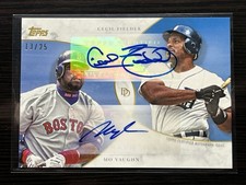 Cecil Fielder / Mo Vaughn 2020 Topps On Demand Dynamic Duals Auto /25 Blue