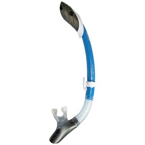 Used Aqua Lung Sport Island Dry Snorkel ISD LX - Clear/Blue