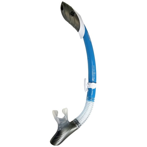 Used Aqua Lung Sport Island Dry Snorkel ISD LX - Clear/Blue