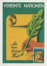 UNO Wien 1982 FDC Carte Pour un Monde Meilleur S3 N° 1