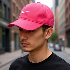 Nike Dri-Fit Kids Classic Baseball Hat Pink Unisex Size 4/7 Hook Loop