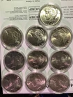 Lot 10 1925-P GEM BU MS PEACE SILVER DOLLAR,  EVERY SINGLE COIN!!!