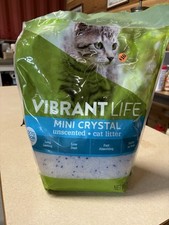  OPENED Vibrant Life Mini Crystal Unscented Cat Litter, 8 lb