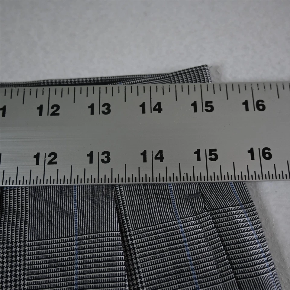 Pantalones de vestir Nautica 30x28 grises a cuadros Glenn 100 % lana plisados cintura alta Foto 2 de 4