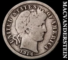 1914 Silver Barber Dime - Scarce  Better Date  No Reserve  #J8521