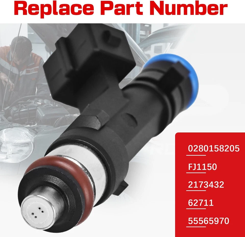 Injetores de combustível 4 peças Chevy 2011-2015 Cruze 13-16 Trax substituir # 0280158205 FJ1150 - Imagem 4 de 4