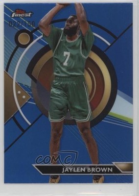 2023-24 Topps Finest Common Blue Refractor 22/150 Jaylen Brown #3 5b1