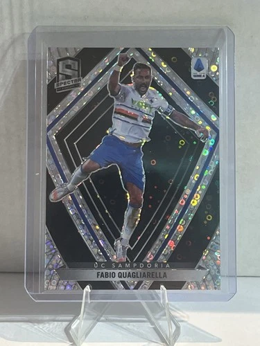 2020-21 Panini Chronicles Spectra Black Circles Fabio Quagliarella 1/1 Sampdoria
