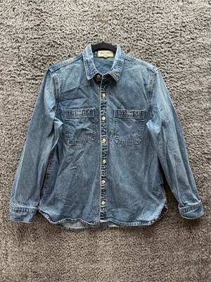 Alex Mill The Whatever Faded Denim Work Shirt Blue Men's Size M