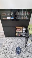 3 Door Cabinet Storage With One Glass Cabinet