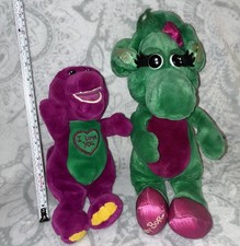 Vintage Barney And Baby Bop 1992 Lyons Group Original Plush Lot