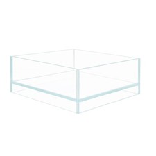 Nano Tall Rimless Aquarium Low Iron Frameless Fish Tank, Extra Clear with Flo...