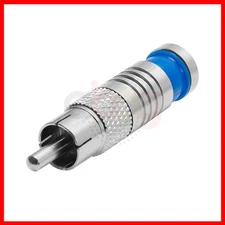 Premium RCA Compression Connector Weatherproof RG59 Coaxial Cable Plug