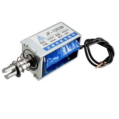 DC 12V 450mA 42N 10mm,Pull Push Type Frame Linear Solenoid Electromagnet Factory