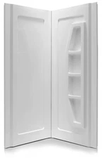 Anzzi SW-AZ8073 Sharman 74"H x 36"W Corner Shower Wall - White
