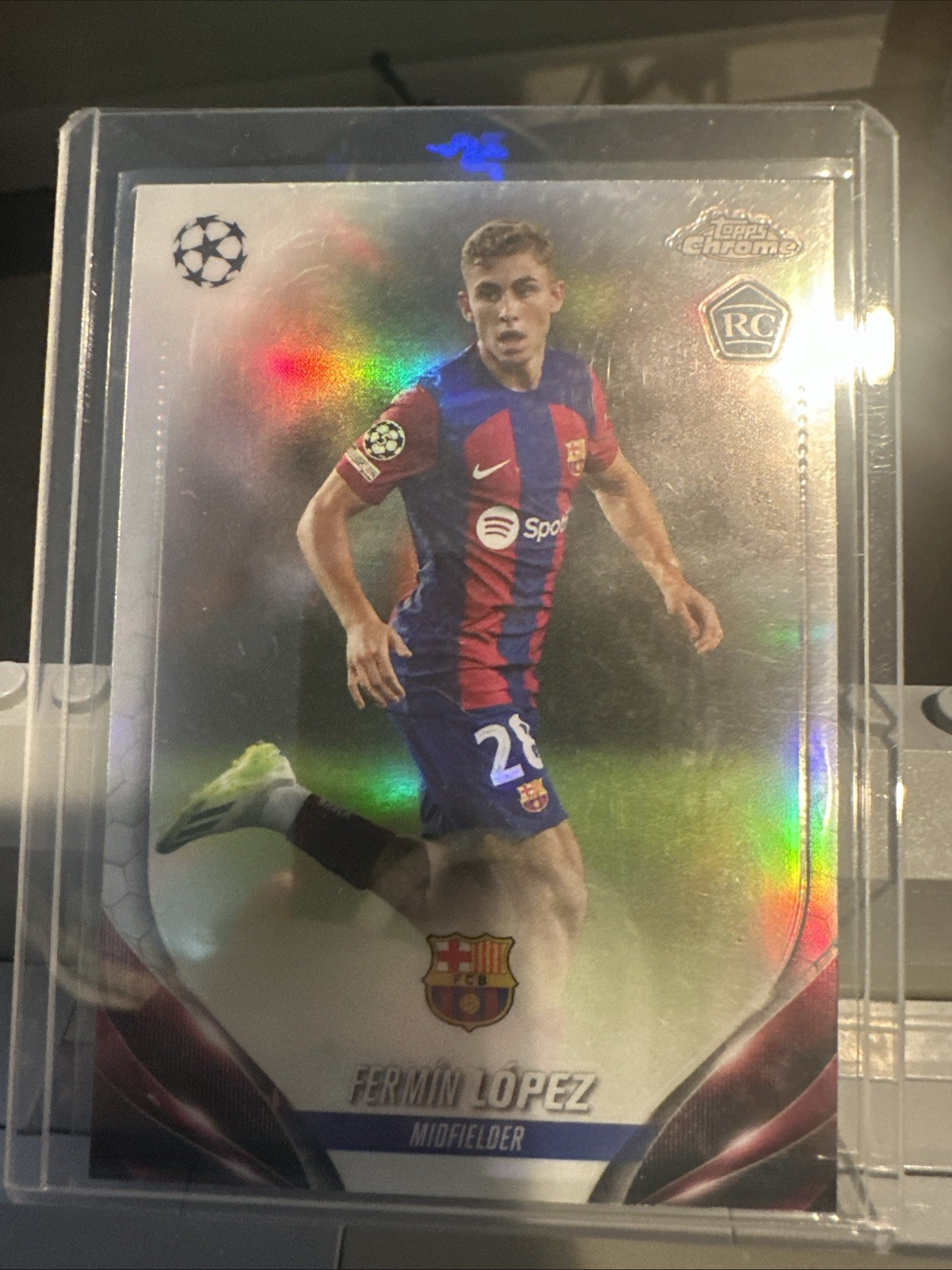 2023-24 Topps Chrome UEFA Club Competitions - Fermin Lopez #38 Refractor (RC)