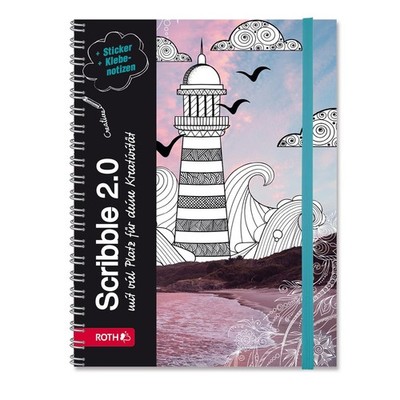 Roth Schülerkalender Lighthouse 15,7x21,2cm, Wire-O-Bindung, Ausmalseiten, Klebe