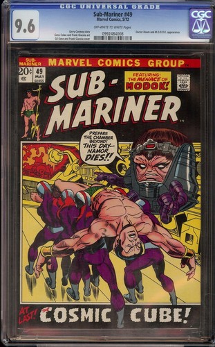 Sub-Mariner # 49 CGC 9.6 OW/W (Marvel, 1972) Gil Kane Pictureframe cover