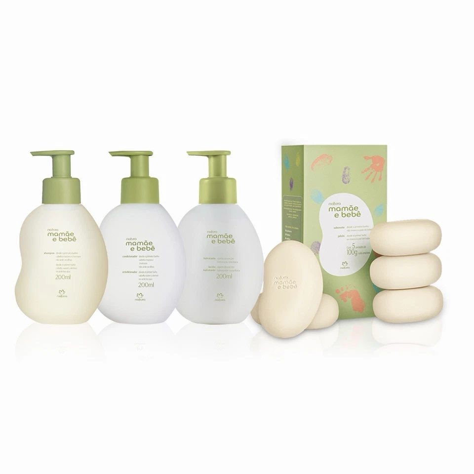 Mamãe e Bebê Shampoo, Condicionador, Sabonete em Barra e Hidratante (4 produtos) - Bild 3 von 3