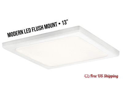 Kichler 44249WHLED40 Zeo 13'' 4000K Dimmable Square Flush Mount LED Light