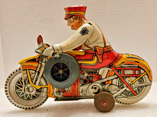 MARX Wind Up Tin Lithographed Police Motorcycle