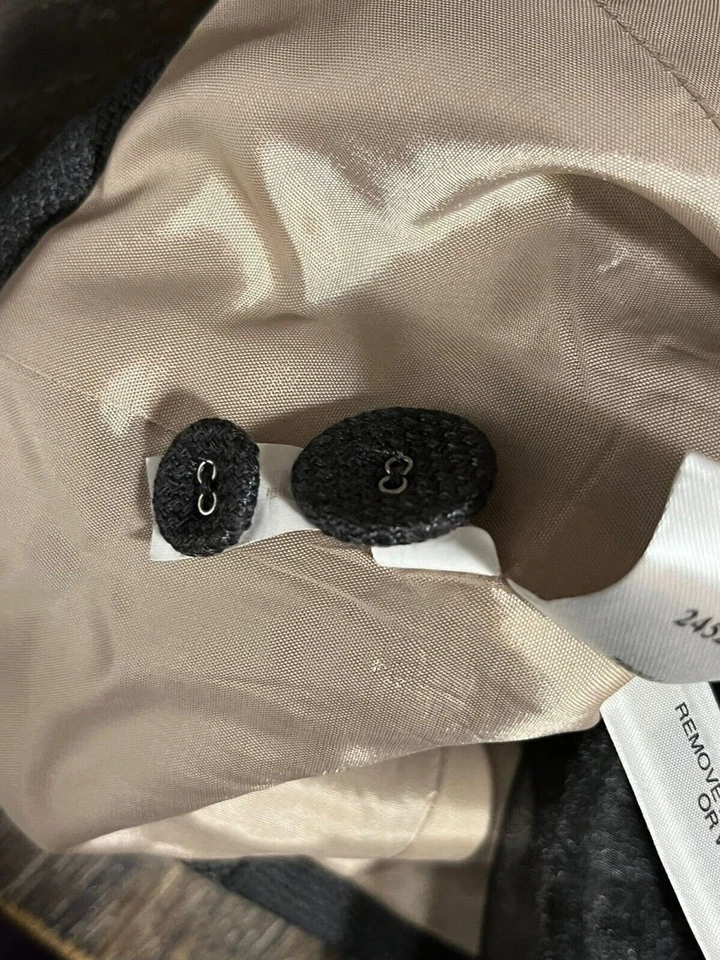 Ann Taylor sz 12 Blazer Jacket Black Career Suit Anti Wrinkle Mesh Hem 311 - Image 3 of 4