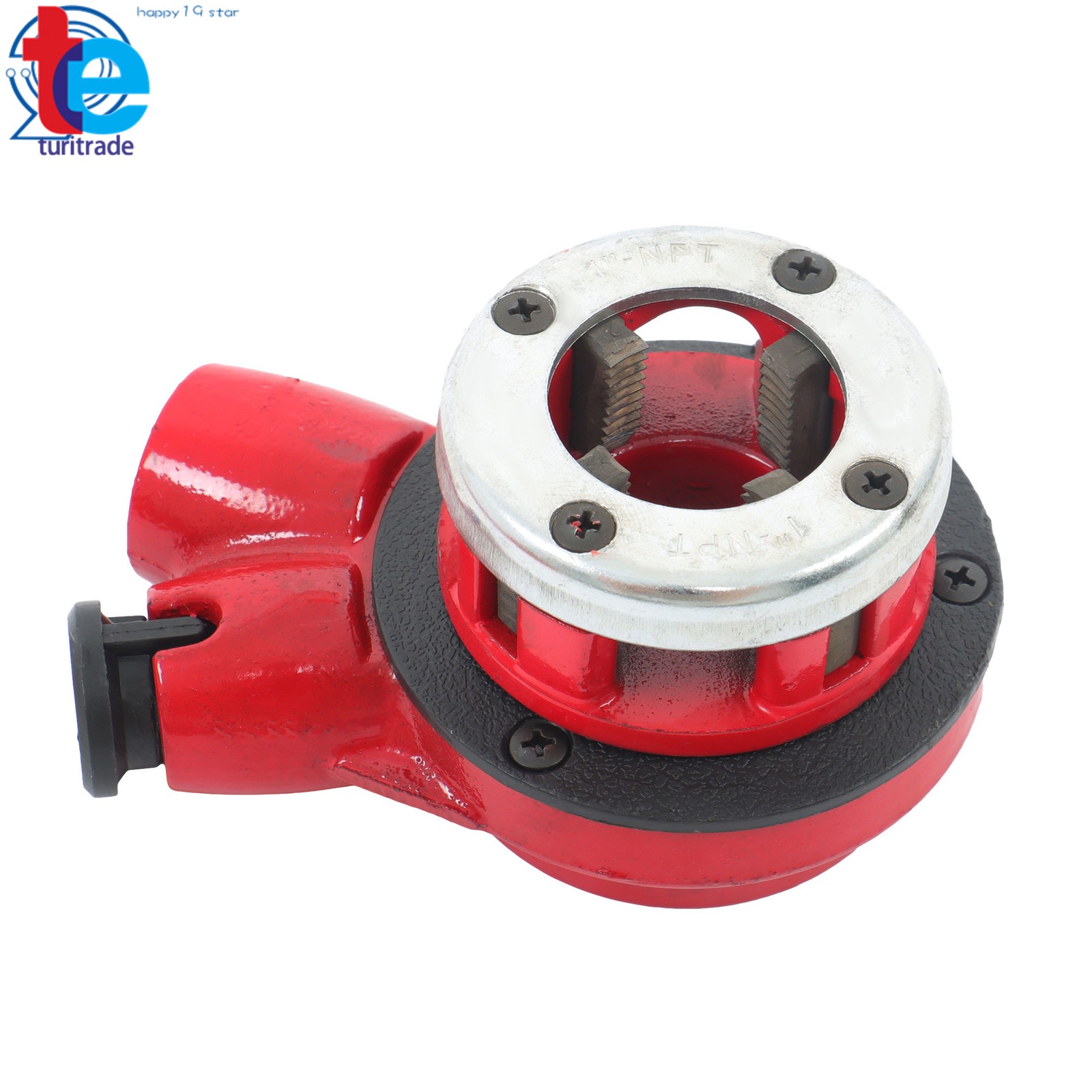 Pipe Threader 1/2" 3/4" 1" NPT Pipe Threading Tool Manual Ratchet With 3 Dies