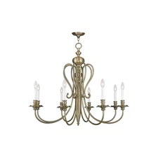 Livex Lighting 5168-01 Caldwell Chandelier Antique Brass