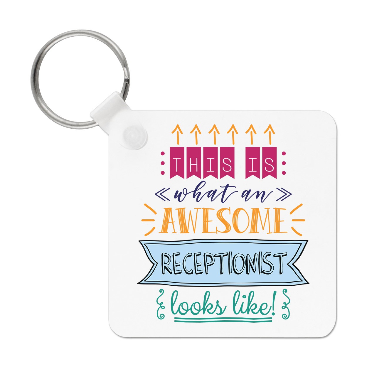 This Is What An Awesome Receptionist Looks Like Keyring Key Chain - Funny