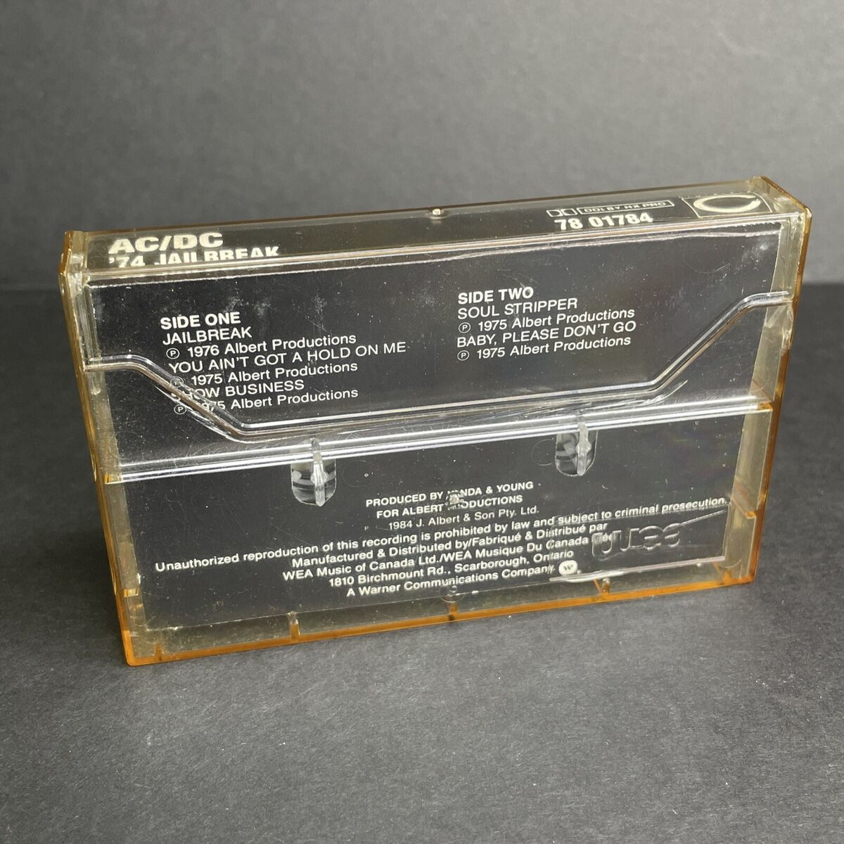 AC/DC - '74 Jailbreak Cassette Photo