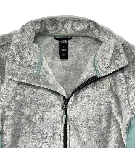 The North Face Jacket Women's Osito Hybrid Zip Fleece Coat Blue Marble M DEFECT - Picture 4 of 8