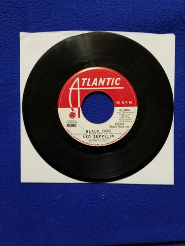 Led Zeppelin BLACK DOG  1971 Atlantic PROMO 45 rpm RARE  VG or Better