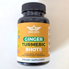 Ginger Turmeric Supplements Boosted with Piperine 60 Count Exp 17/11/2026