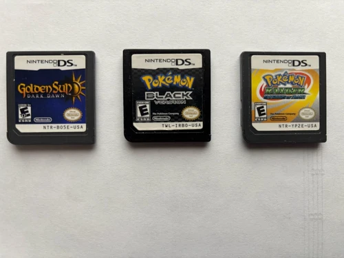 Nintendo DS games lot including Pokemon Black, Golden Sun Dark Dawn, & more