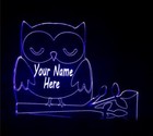  Owl Name Personalised 3D LED Night Light Colour Change Room Lamp