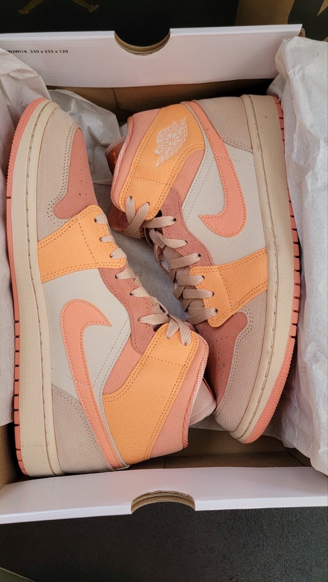 air jordan 1 mid apricot orange terra blush