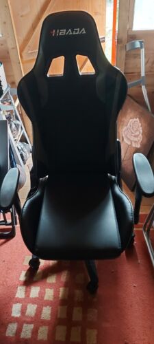 Hbada Gaming Chair Ergonomic With Height Adjustmen, Black. RRP:€155 - Picture 1 of 15