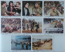 ORIGINAL 1968 LOBBY CARD SET 10 x 8 - 'BATTLE FOR ANZIO' - MITCHUM - FALK - RYAN