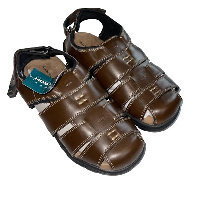 Thom McAn Men s Size 9 Huarache Fisherman Sandals Memo Tech Marco Brown New