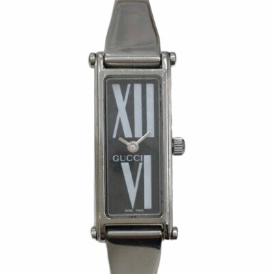 GUCCI Bangle Watch 1500L Black Case: 12mm Used Watch #122306