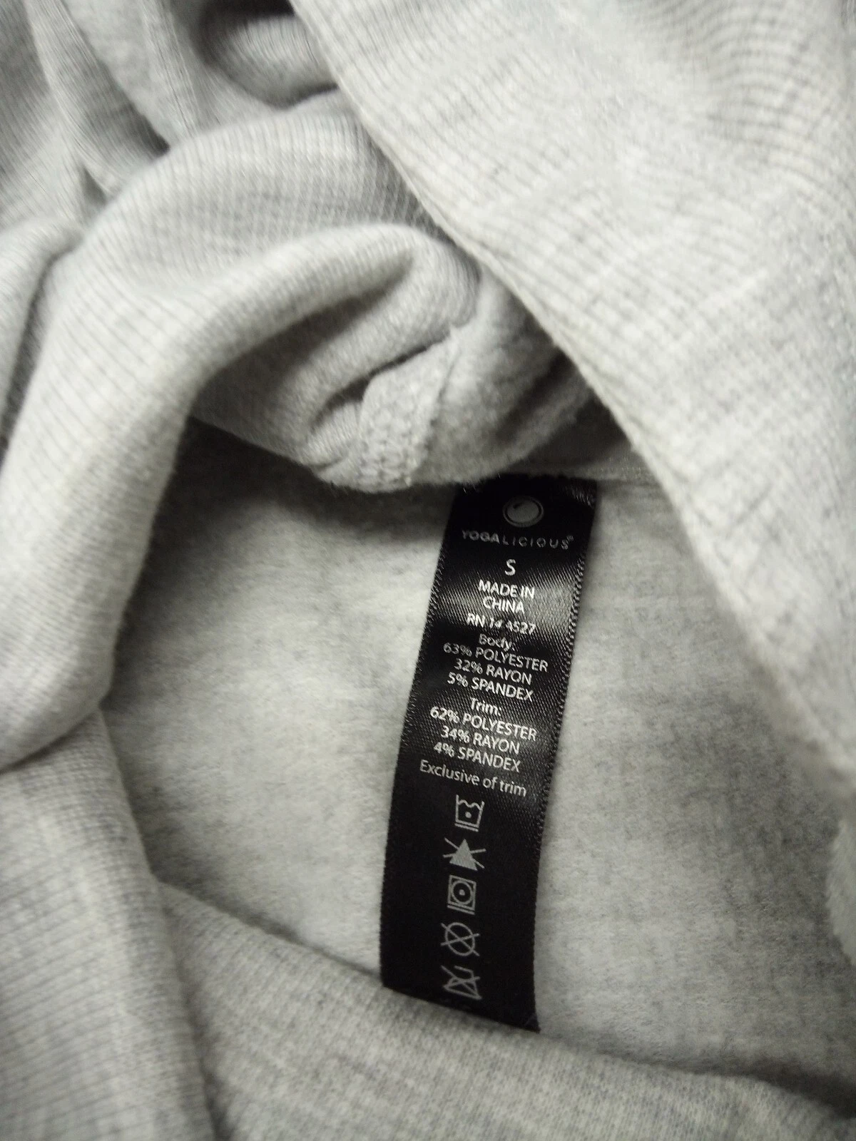 yogalicious hooded pullover thumbholes activewear logo sweater