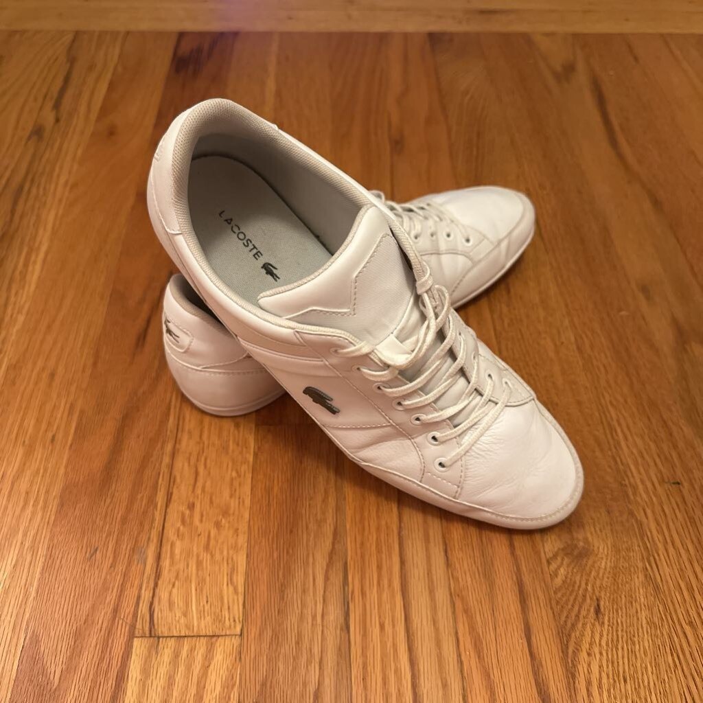 Lacoste Mens Chaymon Fashion Sneakers White Leather Lace Up  display picture 3