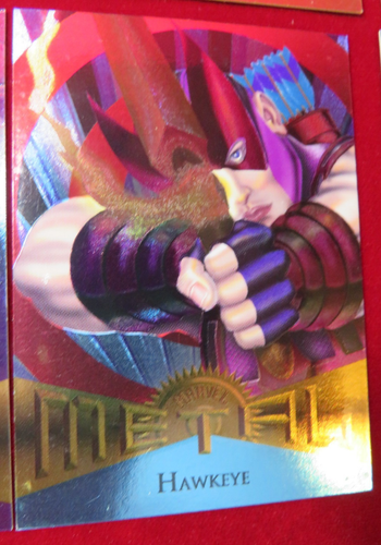 9 Card Lot, Marvel Metal Trading Nebula! Thanos! Vision! Scarlet Witch! Hawkeye! - Picture 11 of 13